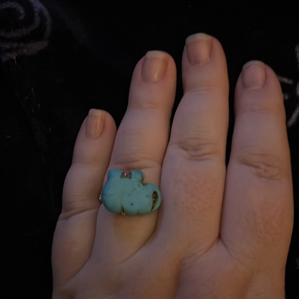 Gold/brass wire wrapped elephant ring